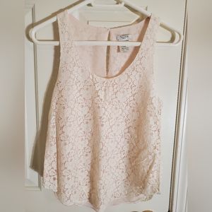 ✨Aritiza, Talula Betty Lace Tank Top Light Pink, SZ XSmall